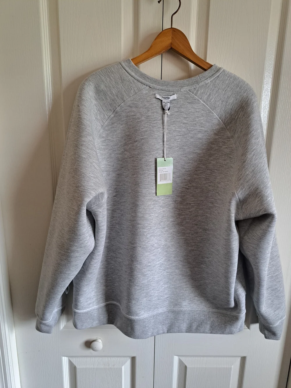Martha Stewart Light Gray Sherpa Pullover Sweatshirt - Picture 8 of 13